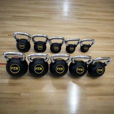 VTX CKB Rubber Coated Club Kettlebell with Steel Handle Set