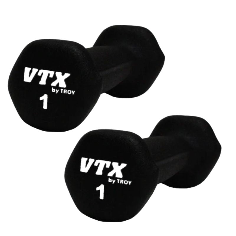 VTX GTD Neoprene Textured Hex Dumbbell 1 lb Dumbbell Pair