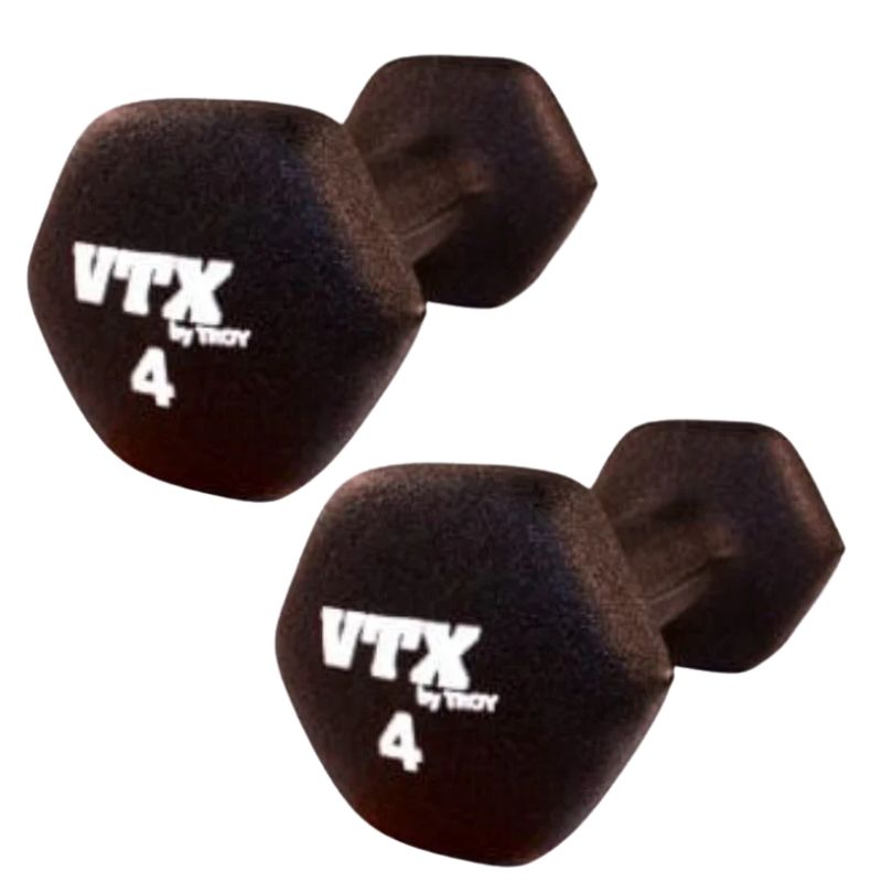 VTX GTD Neoprene Textured Hex Dumbbell 4 lb Dumbbell Pair