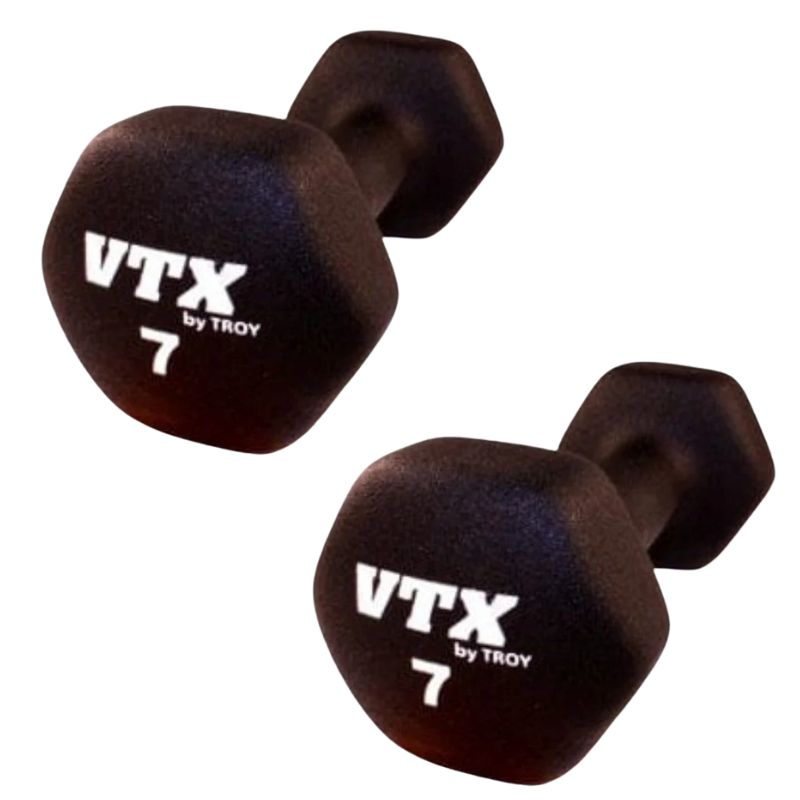 VTX GTD Neoprene Textured Hex Dumbbell 7 lb Dumbbell Pair