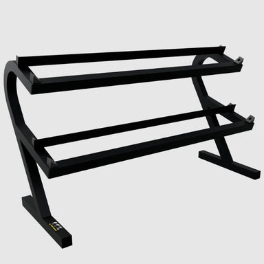 VTX T-DR Horizontal Dumbbell Rack - 2-Tier Rail Rack w/o Saddles Empty
