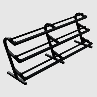 VTX TDR-3 3-Tier Rail Dumbbell Rack w/o Saddles Black Right Side View
