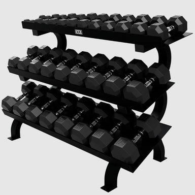 VTX by Troy VERTPAC-SDR75 Rubber Dumbbell Set with Shelf Rack Main Display