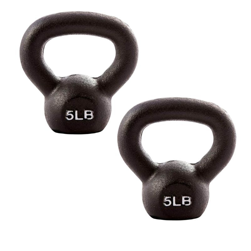 YORK Cast Iron Hercules Kettlebells 5 lb Kettlebell Pair