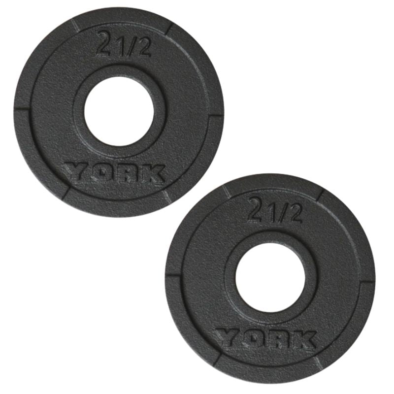 York 2″ G-2 Cast Iron Olympic Weight Plates 2.5 lb olympic plates pair