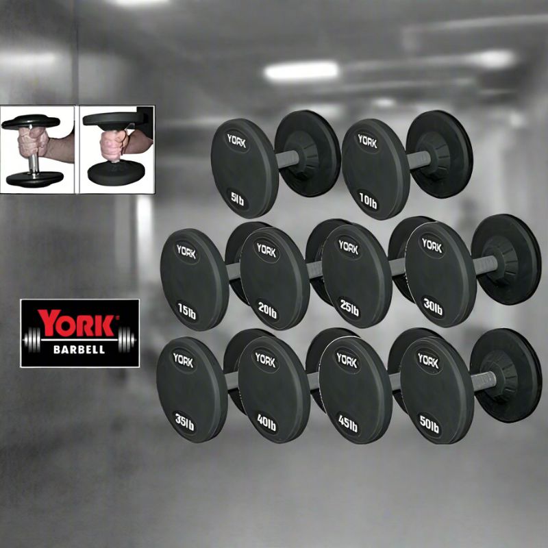 York Rubber Pro Style Dumbbell Set