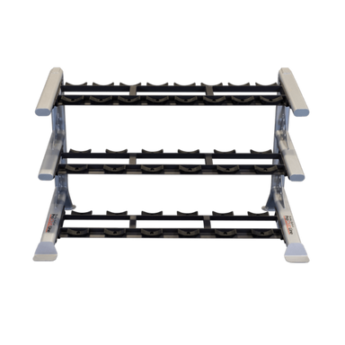 Body Solid Pro Clubline SDKR 3 Tier Saddle Dumbbell Rack | SDKR1000SD