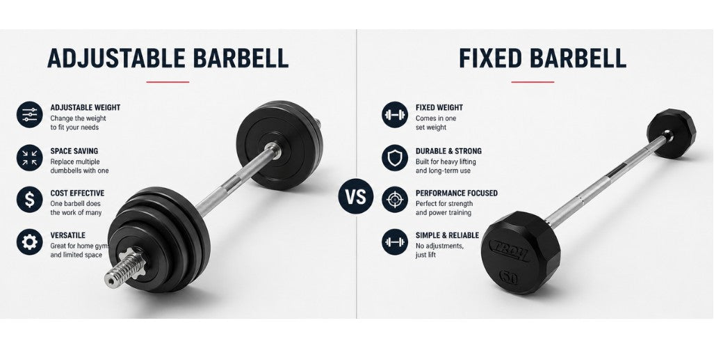 Adjustable Barbells vs Fixed Barbells: Which One Is Better for Your Home Gym?