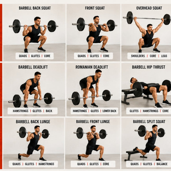 Barbell Leg Exercises: Build Stronger Quads, Glutes & Hamstrings with One Powerful Tool