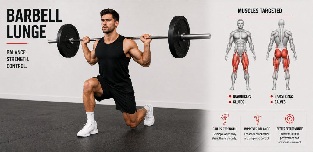 Barbell Lunge: Develop Power, Balance & Stronger Legs