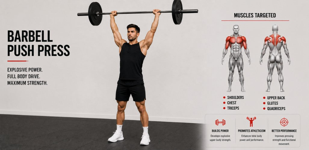 Barbell Push Press: Unleash Overhead Power & Total-Body Strength
