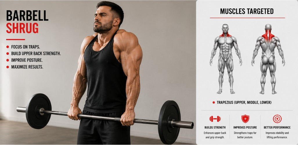 Barbell Shrugs: Build Massive Traps & Unshakable Upper Back