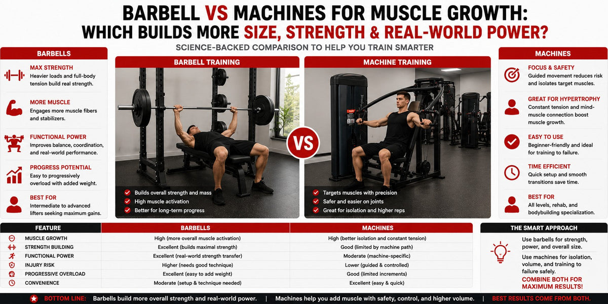 Barbell vs Machines for Muscle Growth: Which Builds More Size, Strengt ...