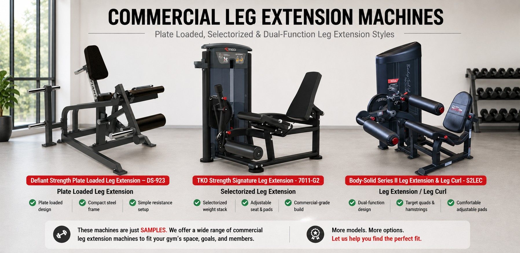 Best Commercial Leg Extension Machines for Gyms