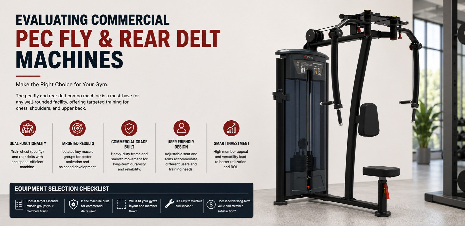 Best Pec Fly and Rear Delt Machines for Commercial Gyms