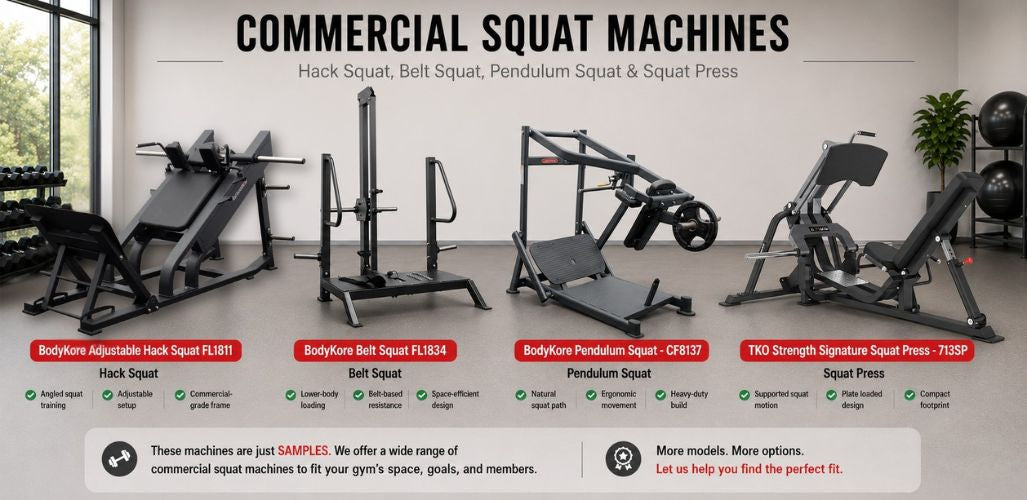 Best Squat Machines for Commercial Gyms: Hack, Belt, Pendulum, or Squat Press?