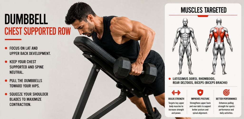 Chest Supported Dumbbell Row: Target Your Back Without Stressing Your Spine