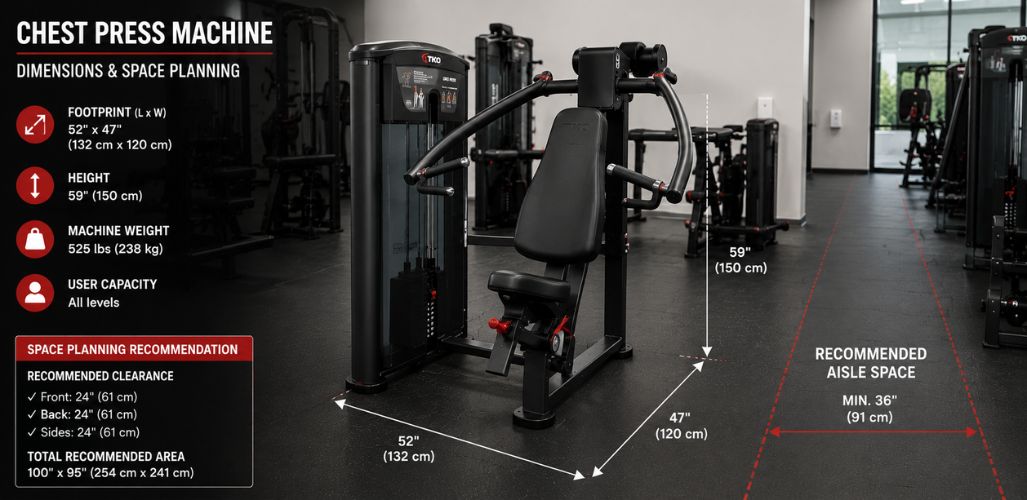 Commercial Chest Press Machine Dimensions: What Gym Owners Should Measure Before Buying
