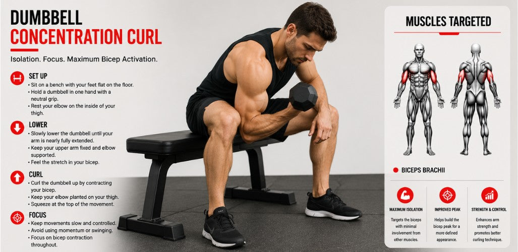 Concentration Curls: The Ultimate Isolation for Biceps Growth
