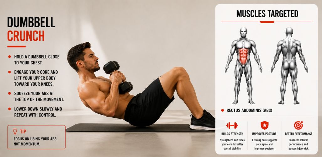 Dumbbell Crunch: Sculpt Stronger Abs with Weights