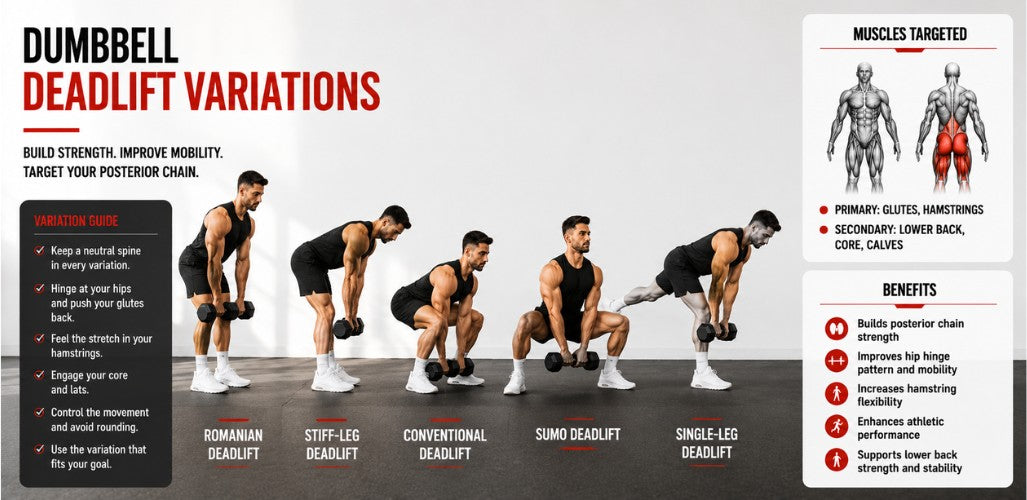 Dumbbell Deadlift Variations: Build Strength, Power & Muscle with Dumbbells