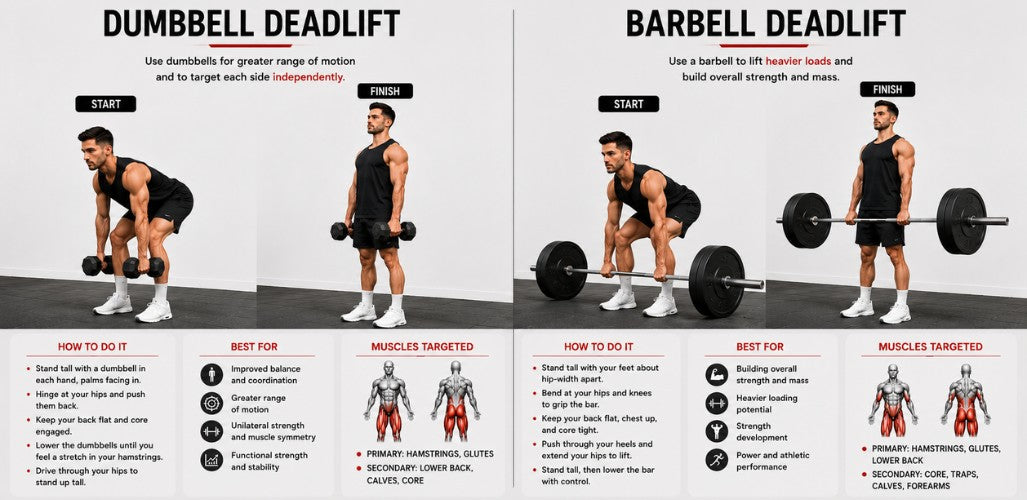 Dumbbell Deadlift vs Barbell: Which One Maximizes Posterior Chain Strength?
