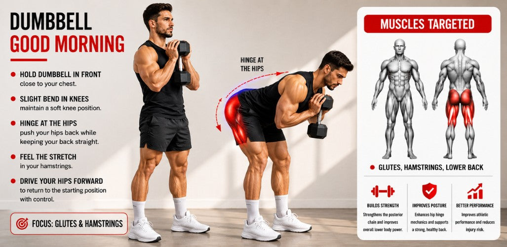 Dumbbell Good Morning: Strengthen Your Hamstrings, Glutes & Lower Back with Perfect Form