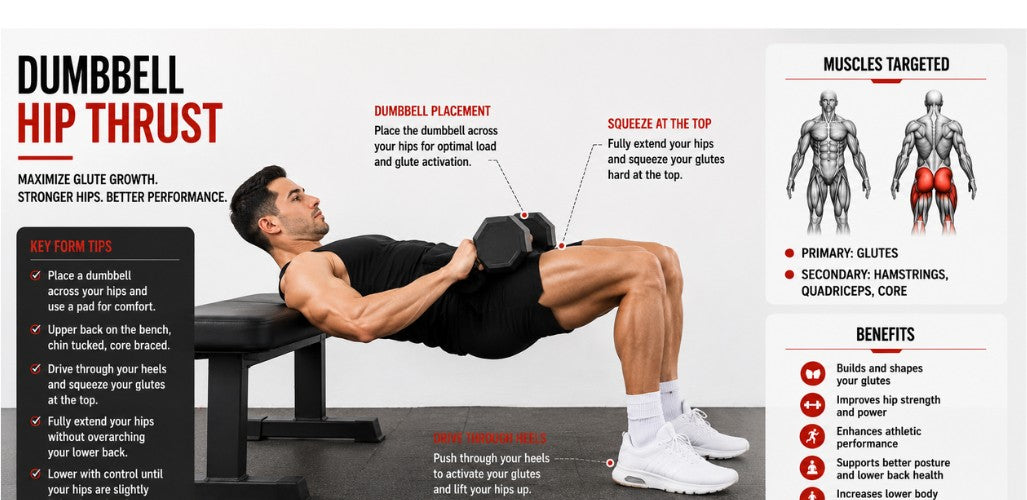 Dumbbell Hip Thrust: Build Glutes & Power Anywhere