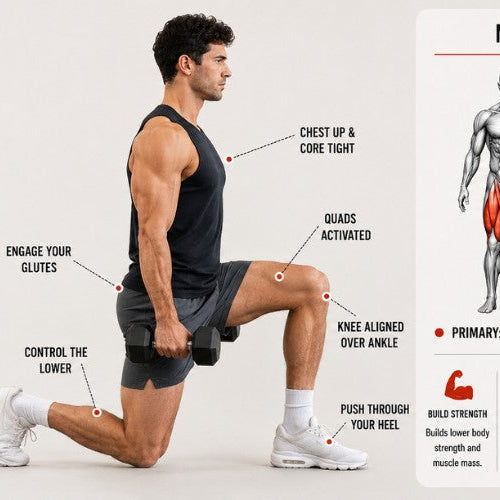 Dumbbell Lunge: Strength, Balance & Leg Power