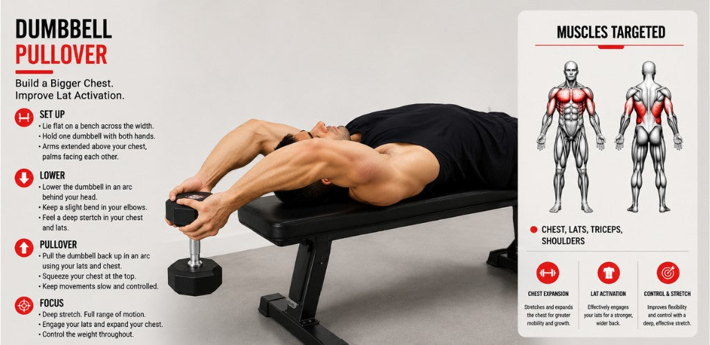 Dumbbell Pullover: Build Chest, Lats & Upper Body Strength