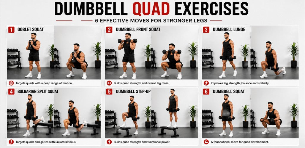 Dumbbell Quad Exercises: Build Strength, Size & Power in Your Legs