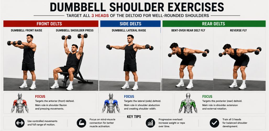 Dumbbell Shoulder Exercises: Best Moves for Strength & Size