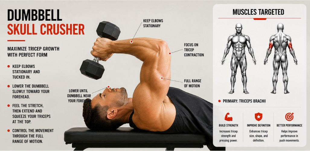 Dumbbell Skull Crusher: Build Bigger, Stronger Triceps