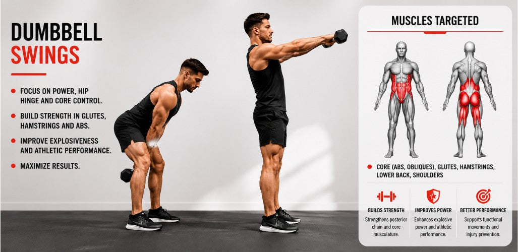 Dumbbell Swings: Build Explosive Power & Full-Body Strength