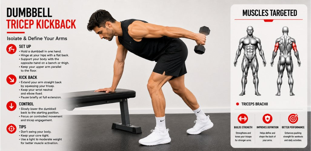 Dumbbell Tricep Kickback: Isolate & Define Your Arms