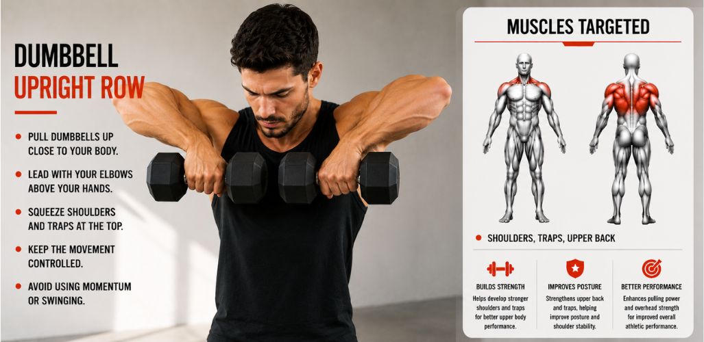 Dumbbell Upright Row: Build Shoulder & Trap Strength