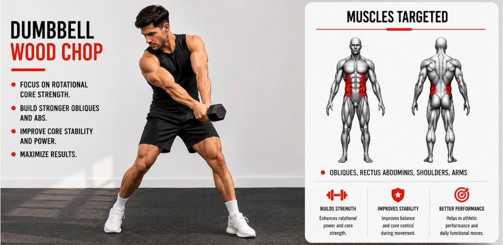Dumbbell Wood Chop: Build Rotational Power & Core Strength