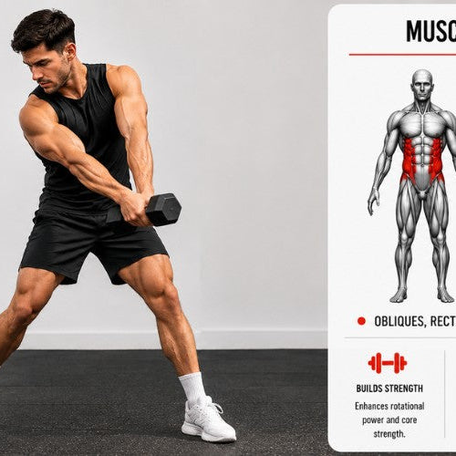 Dumbbell Wood Chop: Build Rotational Power & Core Strength