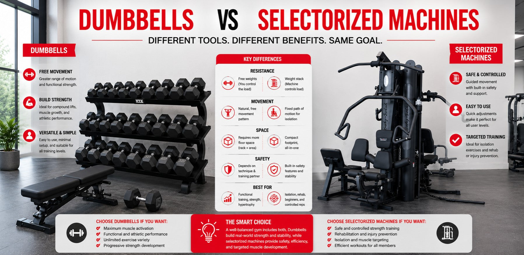 Dumbbells vs Machines: Which Is Better for Building Muscle and Strength?