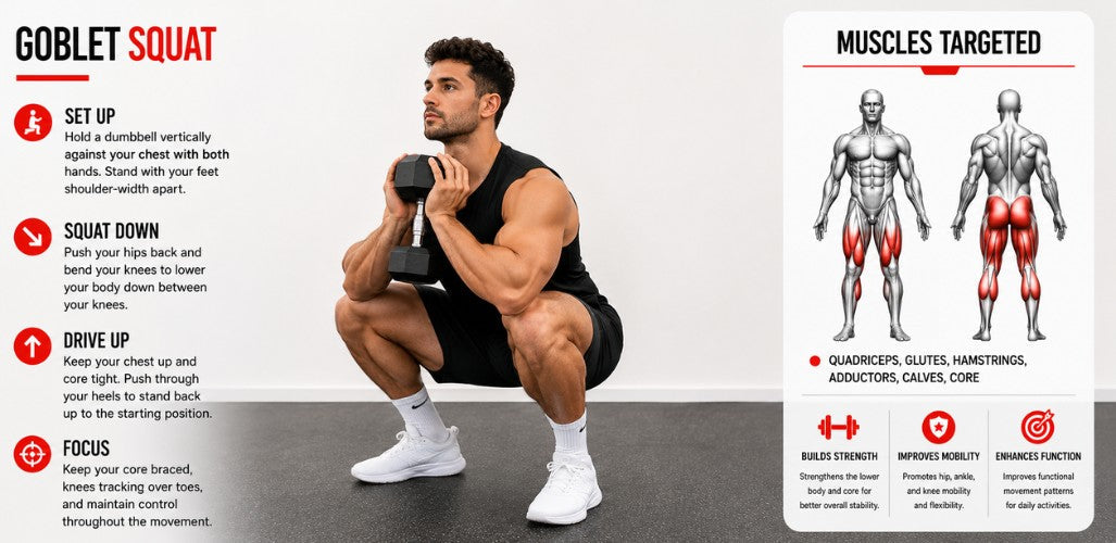 Goblet Squats: Form, Benefits & Muscle Activation