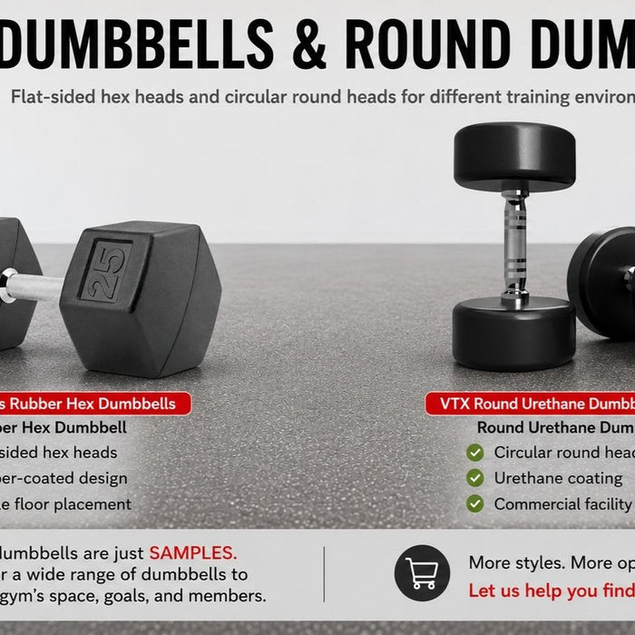 Hex Dumbbells vs Round Dumbbells: Which Should Your Gym Buy?