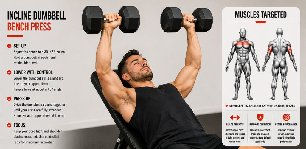 Incline Dumbbell Bench Press: Build Upper Chest Strength & Power
