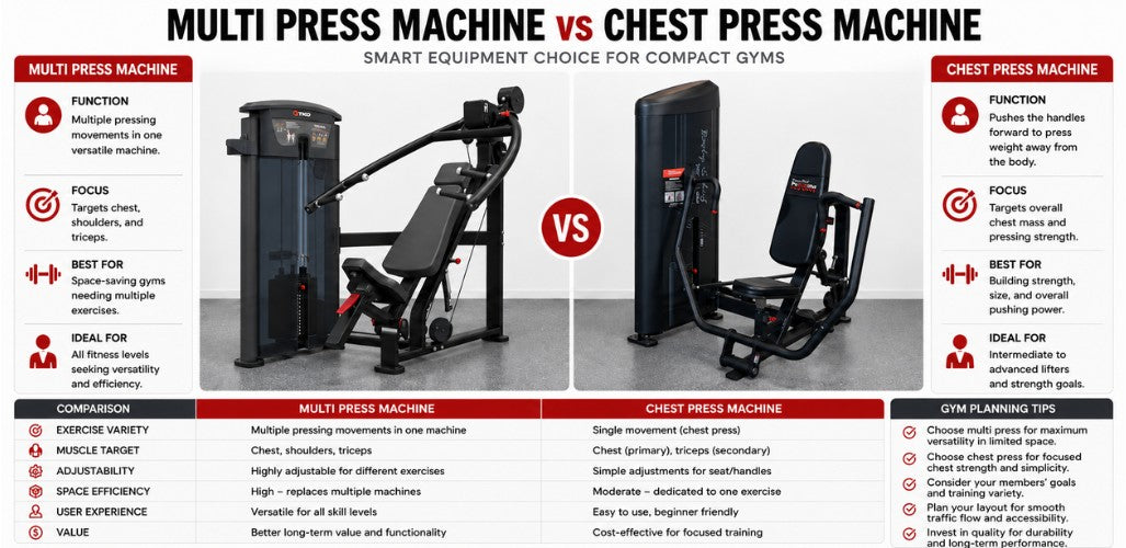 Multi Press Machine vs Chest Press Machine: Which Is Better for Small Gyms?