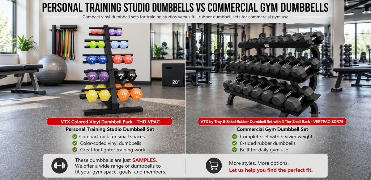 Personal Training Studio Dumbbells vs Full Commercial Gym Dumbbells: What Should You Buy?