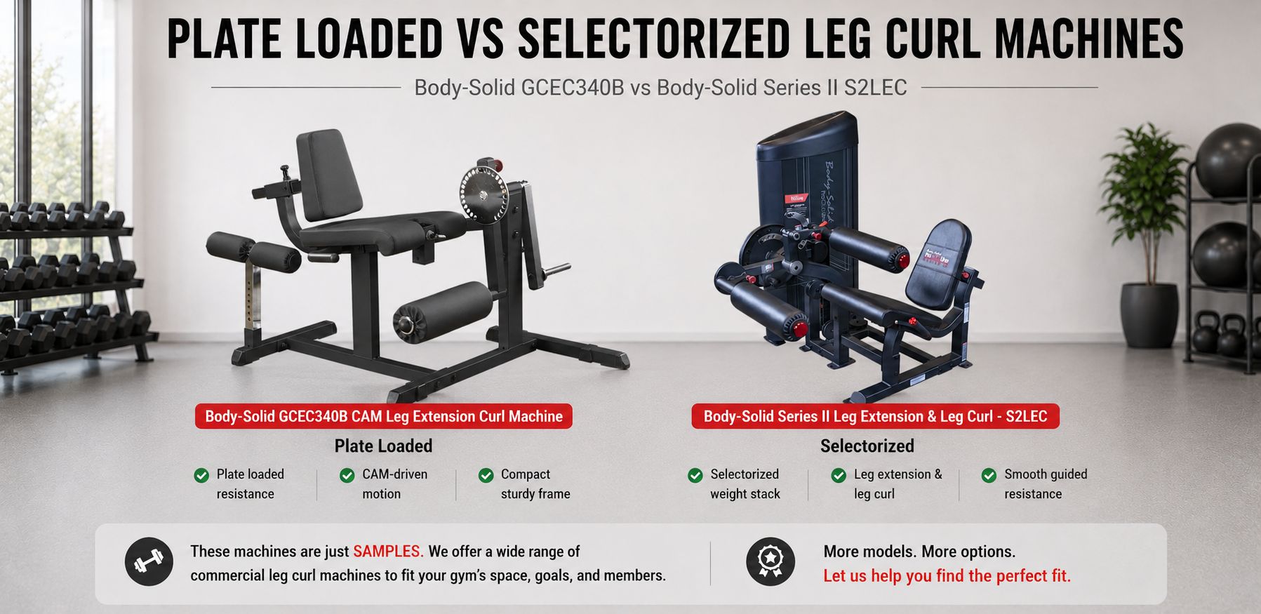 Plate Loaded vs Selectorized Leg Curl Machine | Commercial Gym Guide ...
