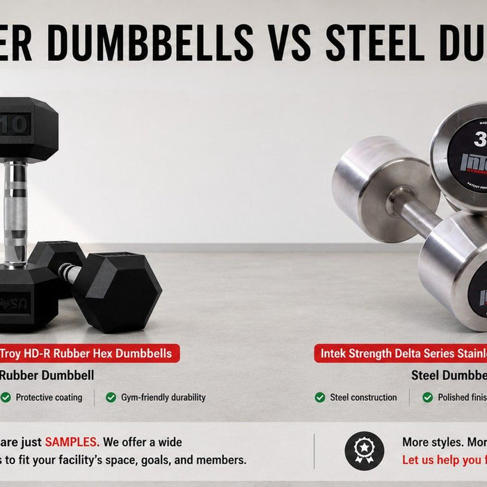 Rubber Dumbbells vs Steel Dumbbells: Which Should Your Facility Buy?