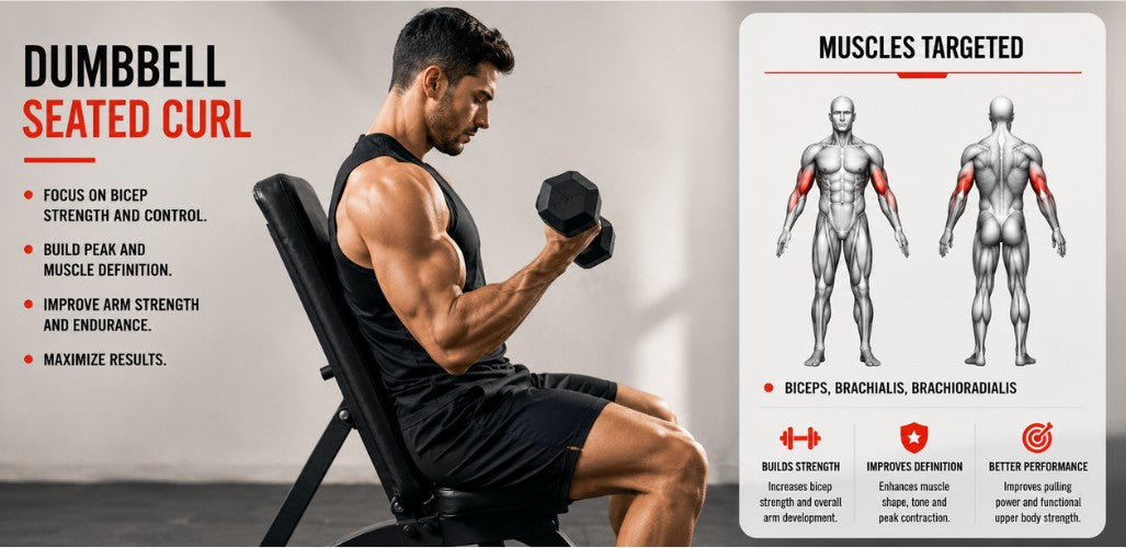 Seated Dumbbell Curl: Build Bigger Biceps with Controlled Power