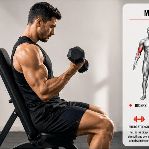 Seated Dumbbell Curl: Build Bigger Biceps with Controlled Power