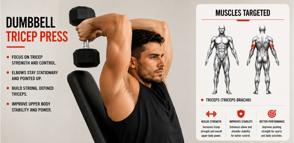 Seated Tricep Press: Build Strong, Defined Arms with Dumbbells