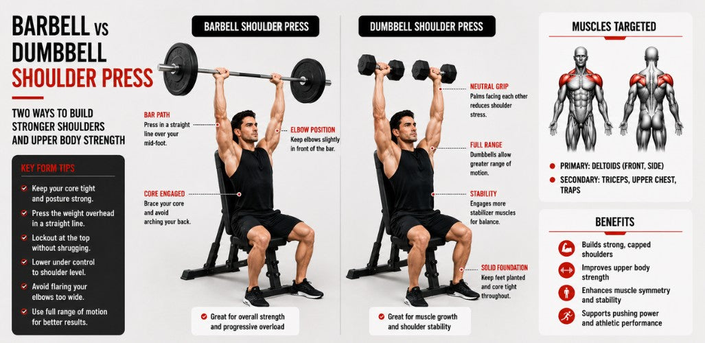 Shoulder Press Barbell vs Dumbbell: Which Builds Stronger Shoulders?